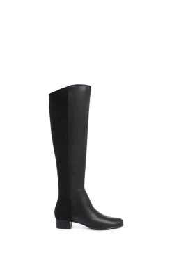 Jones Bootmaker Black Brescia Leather Ladies Knee Boots