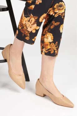 Jones Bootmaker Sunstone Leather Court Nude Shoes