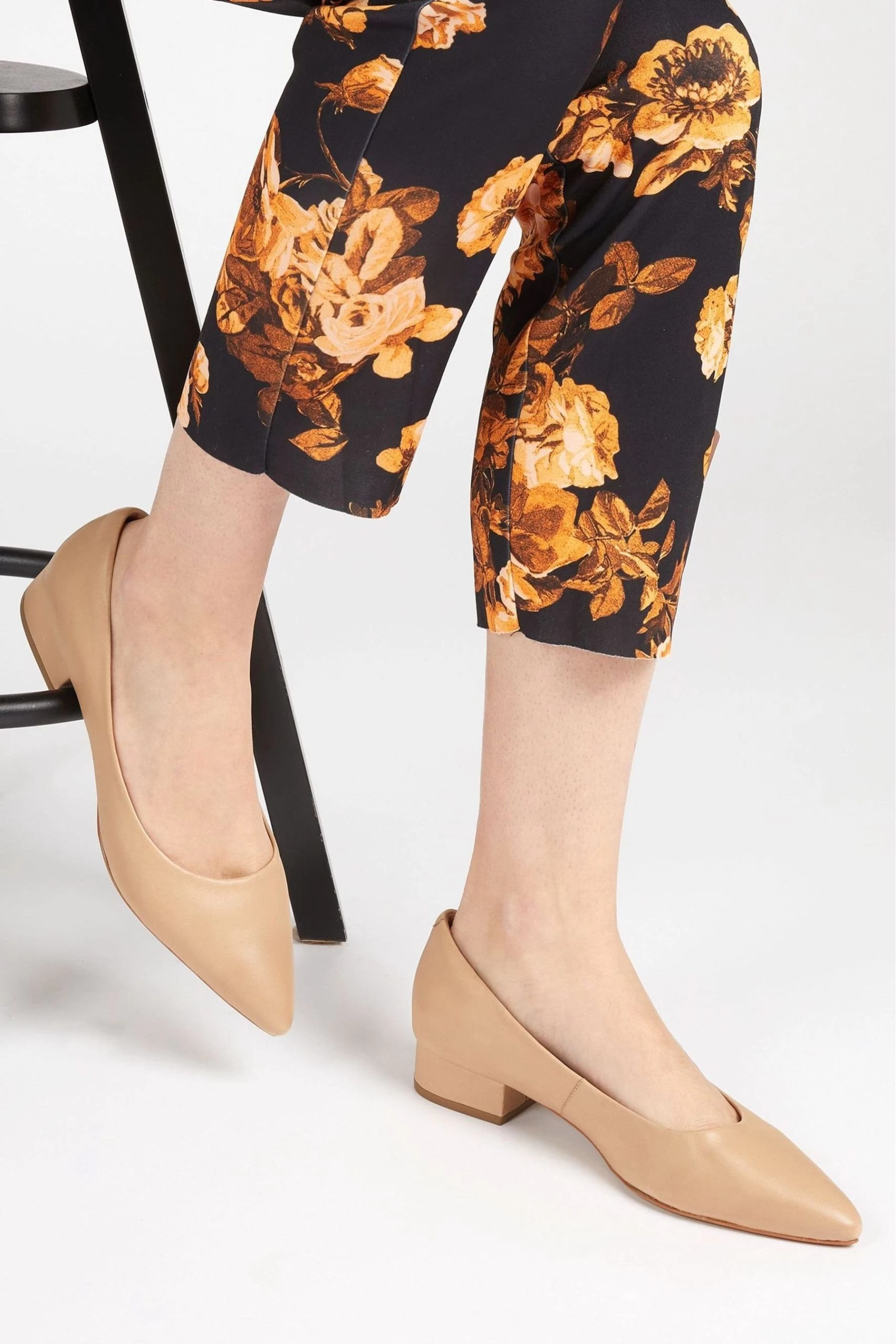 Jones Bootmaker Sunstone Leather Court Nude Shoes 3 Jones Bootmaker Sunstone Leather Court Nude Shoes