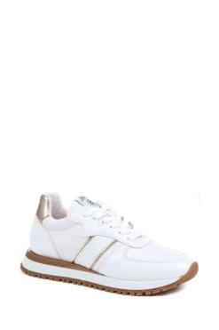 Jones Bootmaker Consciously Crafted Tristana Apple White Leather Trainers -Boutique Fashion Shoe Store 331533s3