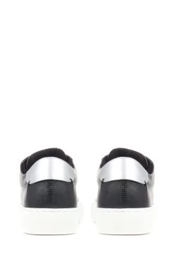 Jones Bootmaker Consciously Crafted Tillie Apple Black Leather Trainers -Boutique Fashion Shoe Store 392106s4