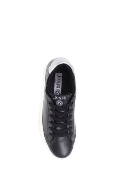 Jones Bootmaker Consciously Crafted Tillie Apple Black Leather Trainers -Boutique Fashion Shoe Store 392106s5