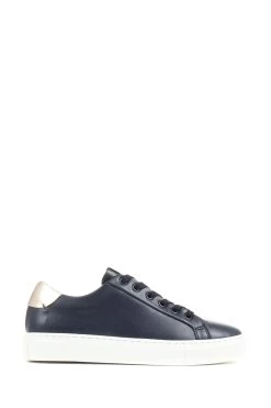 Boutique Fashion Shoe Store 59 Jones Bootmaker Blue Consciously Crafted Tillie Apple Leather Trainers
