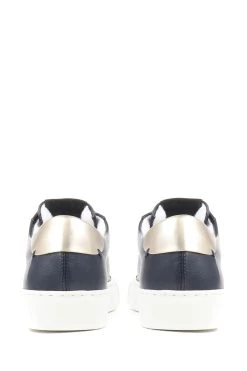 Jones Bootmaker Blue Consciously Crafted Tillie Apple Leather Trainers -Boutique Fashion Shoe Store 400088s3