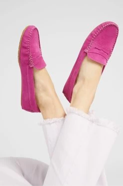 Jones Bootmaker Pink Leather Moccasins
