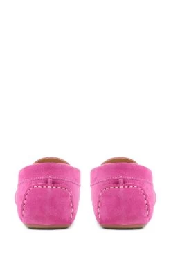 Jones Bootmaker Pink Leather Moccasins -Boutique Fashion Shoe Store 437890s4