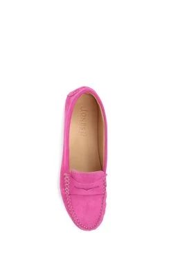 Jones Bootmaker Pink Leather Moccasins -Boutique Fashion Shoe Store 437890s5