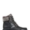 Jones Bootmaker Black Leather Lace-Up Ladies Hiker Boots -Boutique Fashion Shoe Store 474895s