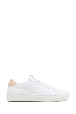 Jones Bootmaker Consciously Crafted Tillie Apple White Leather Trainers