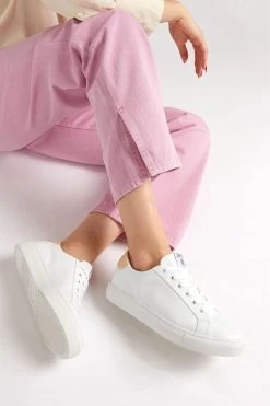 Jones Bootmaker Consciously Crafted Tillie Apple White Leather Trainers -Boutique Fashion Shoe Store 479269s5