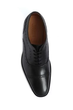 Jones Bootmaker Black Joseph Leather Oxford Men's Semi-Brogues -Boutique Fashion Shoe Store 498578s4