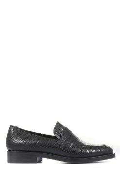 Jones Bootmaker Black Chiswick Leather Ladies Penny Loafers