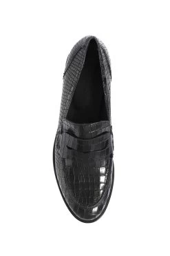 Jones Bootmaker Black Chiswick Leather Ladies Penny Loafers -Boutique Fashion Shoe Store 591590s4