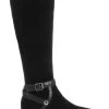 Jones Bootmaker Black Leather Flat Pointed Ladies Riding Boots -Boutique Fashion Shoe Store 607607s