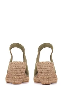 Jones Bootmaker Green Rosanna Slingback Wedges -Boutique Fashion Shoe Store 633233s4