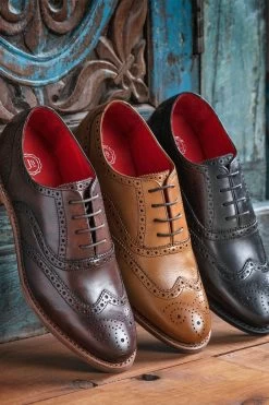 Jones Bootmaker Black Vivienne Goodyear Welted Ladies Brogues