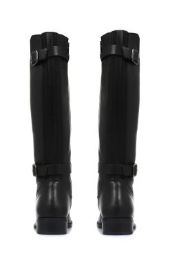 Jones Bootmaker Black Leather Ladies Knee High Rider Boots -Boutique Fashion Shoe Store 676989s3