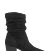 Jones Bootmaker Cloe Leather Suede Slouch Black Boots -Boutique Fashion Shoe Store 6941L6s