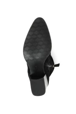 Jones Bootmaker Cloe Leather Suede Slouch Black Boots -Boutique Fashion Shoe Store 6941L6s5