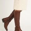 Jones Bootmaker Phoebe Leather Tan Brown Knee High Boots -Boutique Fashion Shoe Store 6945J8s