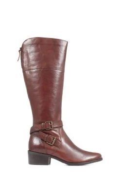 Jones Bootmaker Phoebe Leather Tan Brown Knee High Boots -Boutique Fashion Shoe Store 6945J8s2
