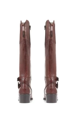 Jones Bootmaker Phoebe Leather Tan Brown Knee High Boots -Boutique Fashion Shoe Store 6945J8s4