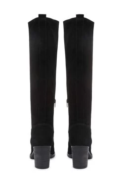 Jones Bootmaker Black Iona Slouch Suede Ladies Knee Boots -Boutique Fashion Shoe Store 729319s3