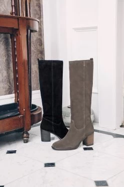 Jones Bootmaker Black Iona Slouch Suede Ladies Knee Boots -Boutique Fashion Shoe Store 729319s6