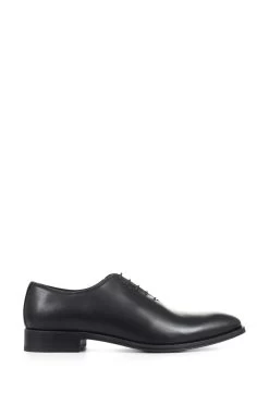 Jones Bootmaker Black Caspian Wholecut Oxford Leather Shoes