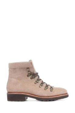 Jones Bootmaker Cream Klara Goodyear Welted Leather Ladies Hiker Boots