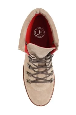 Jones Bootmaker Cream Klara Goodyear Welted Leather Ladies Hiker Boots -Boutique Fashion Shoe Store 791730s4