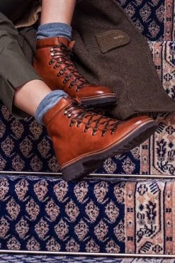 Jones Bootmaker Brown Klara Goodyear Welted Ladies Leather Hiker Boots