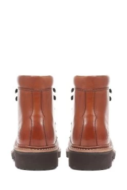 Jones Bootmaker Brown Klara Goodyear Welted Ladies Leather Hiker Boots -Boutique Fashion Shoe Store 906337s4