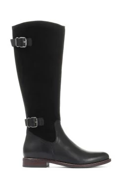 Jones Bootmaker Black Leather Ladies Knee High Boots