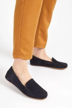 Jones Bootmaker Blue Leather Moccasins