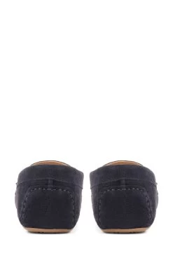 Jones Bootmaker Blue Leather Moccasins -Boutique Fashion Shoe Store 956319s4