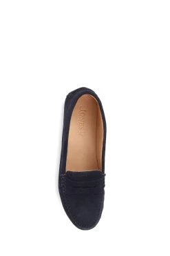 Jones Bootmaker Blue Leather Moccasins -Boutique Fashion Shoe Store 956319s5