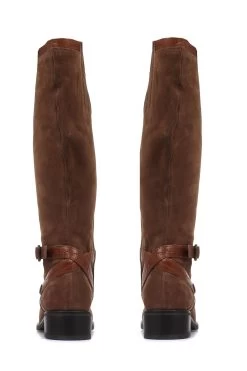 Jones Bootmaker Brown Leather Flat Pointed Ladies Riding Boots -Boutique Fashion Shoe Store 967871s3