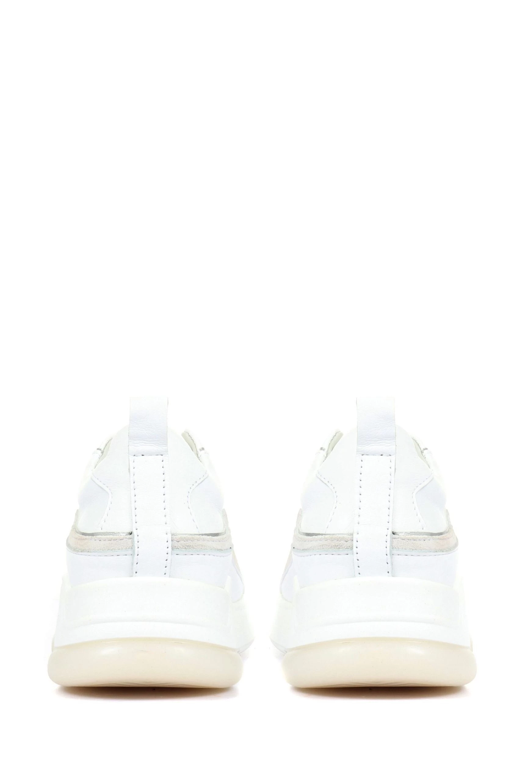 Jones Bootmaker Samanta White Chunky Leather Trainers 4 Jones Bootmaker Samanta White Chunky Leather Trainers - Image 2
