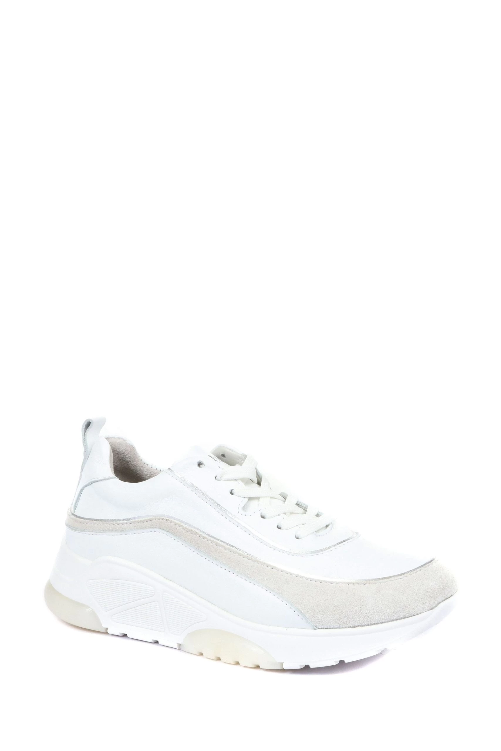 Jones Bootmaker Samanta White Chunky Leather Trainers 5 Jones Bootmaker Samanta White Chunky Leather Trainers - Image 3