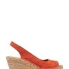 Jones Bootmaker Orange Rosanna Slingback Wedges -Boutique Fashion Shoe Store A07103s