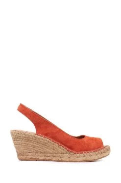 Jones Bootmaker Orange Rosanna Slingback Wedges
