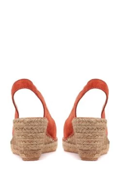 Jones Bootmaker Orange Rosanna Slingback Wedges -Boutique Fashion Shoe Store A07103s5