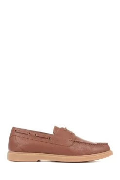 Jones Bootmaker Brown Philadelphia Leather Boat Shoes