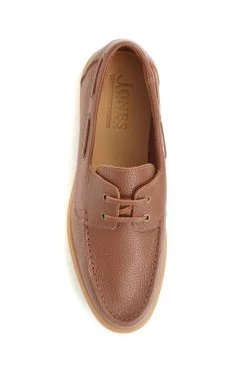 Jones Bootmaker Brown Philadelphia Leather Boat Shoes -Boutique Fashion Shoe Store A07111s4