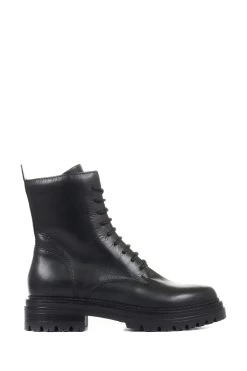 Jones Bootmaker Black Paris Leather Biker Boots