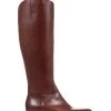 Jones Bootmaker Womens Cinzia Brown Leather Riding Boots -Boutique Fashion Shoe Store A07192s