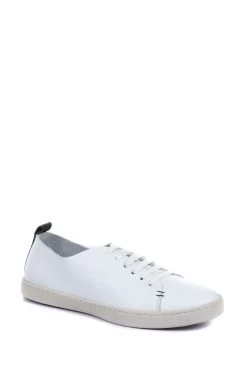 Jones Bootmaker White Midwood Womens Leather Trainers -Boutique Fashion Shoe Store A10019s3