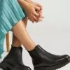Jones Bootmaker Black Trieste Chunky Ladies Leather Chelsea Boots -Boutique Fashion Shoe Store A10033s