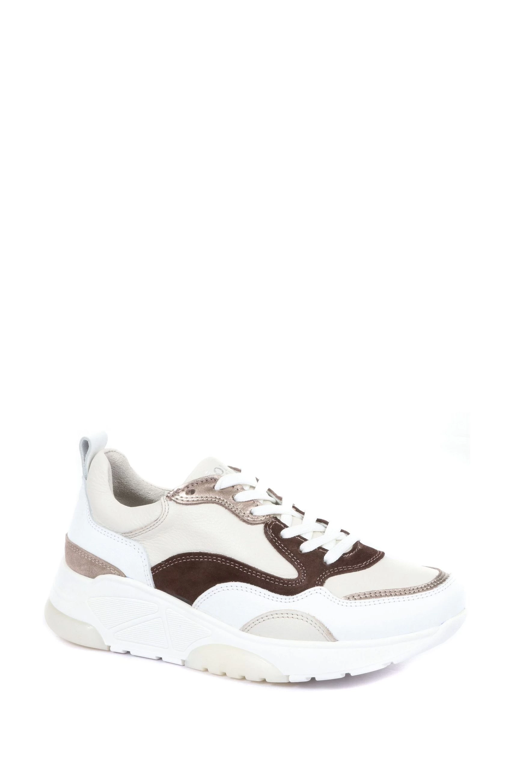 Jones Bootmaker Serafina Brown Chunky Leather Trainers 4 Jones Bootmaker Serafina Brown Chunky Leather Trainers - Image 2